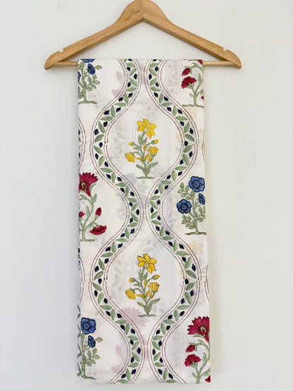 King Size Soft Cotton - Hand Block Bed Sheet