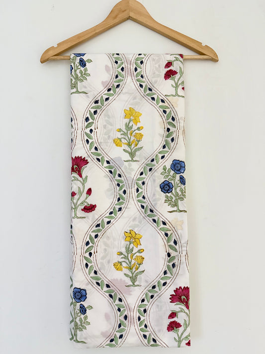 King Size Soft Cotton - Hand Block Bed Sheet